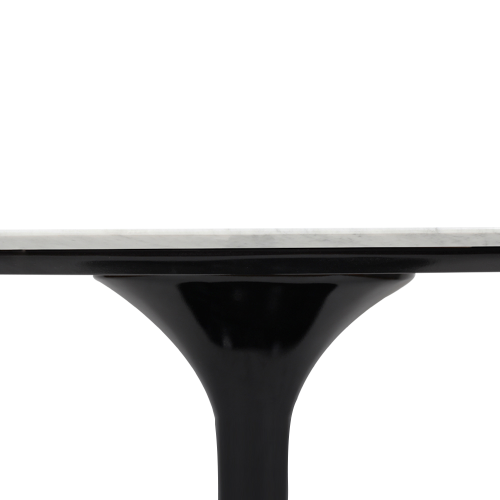 Mesa Saarinen Tulip Jantar Carrara 180x100cm Base Preta
