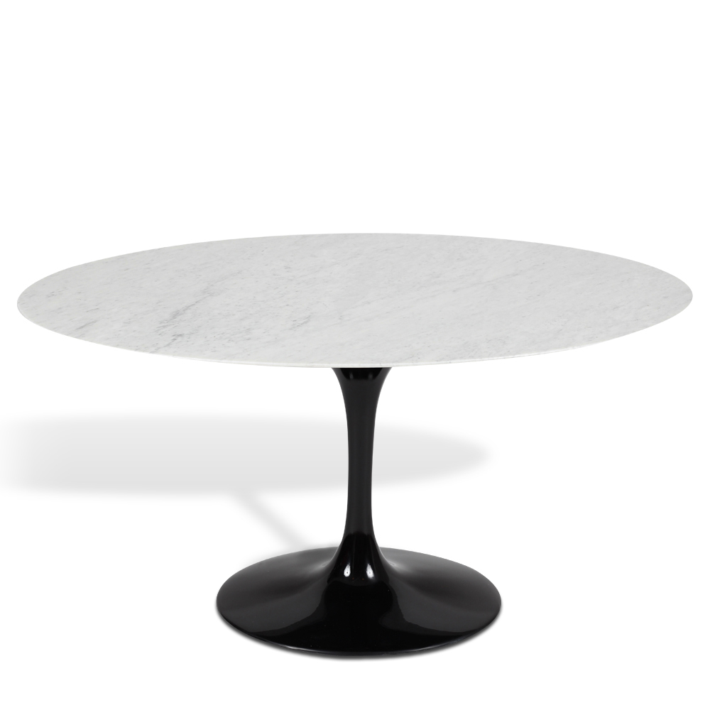 Mesa Saarinen Tulip Jantar Carrara 180x100cm Base Preta