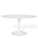 Mesa Saarinen Tulip Jantar Carrara 198x122cm Base Branca
