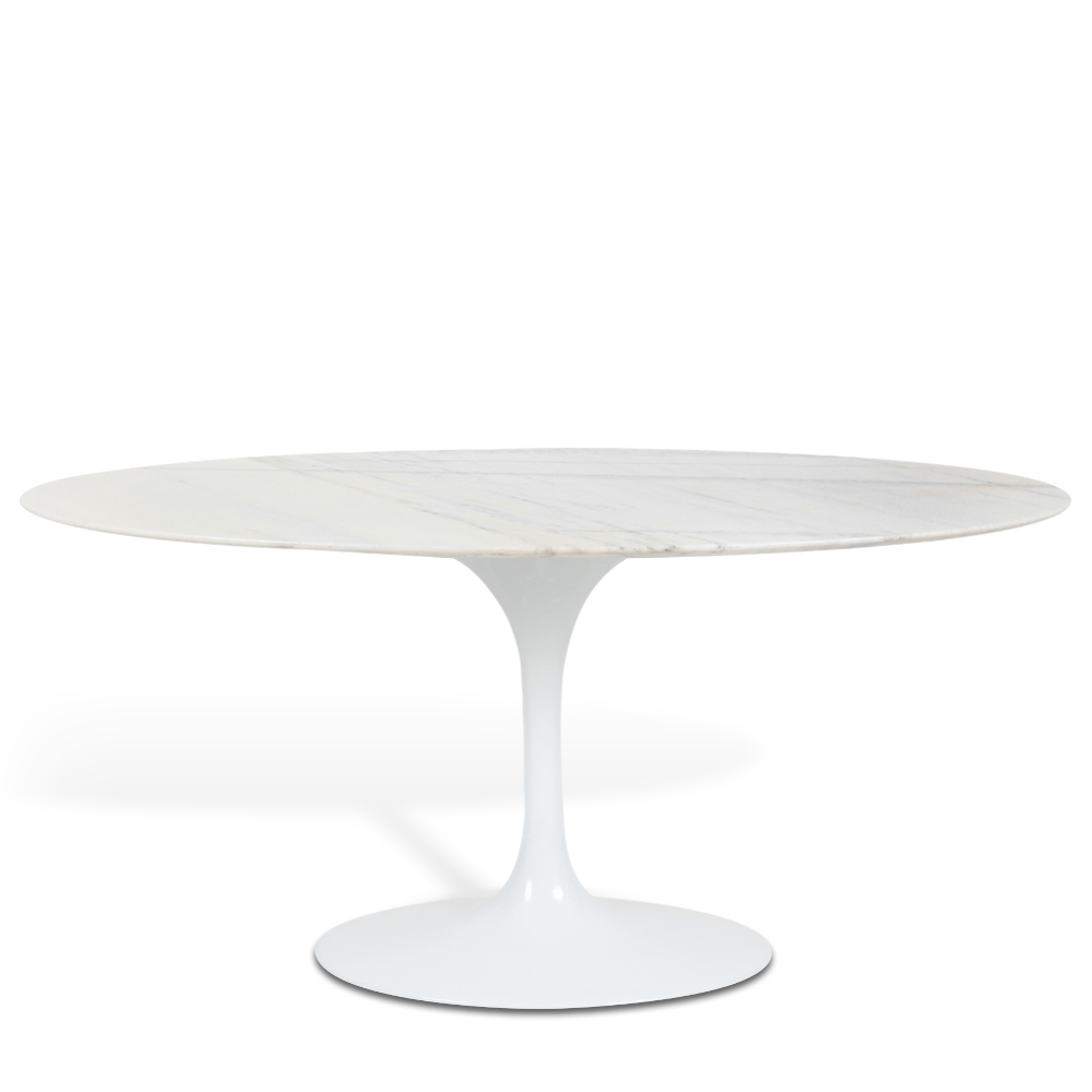 Mesa Saarinen Tulip Jantar Espírito Santo 180x100cm Base Branca