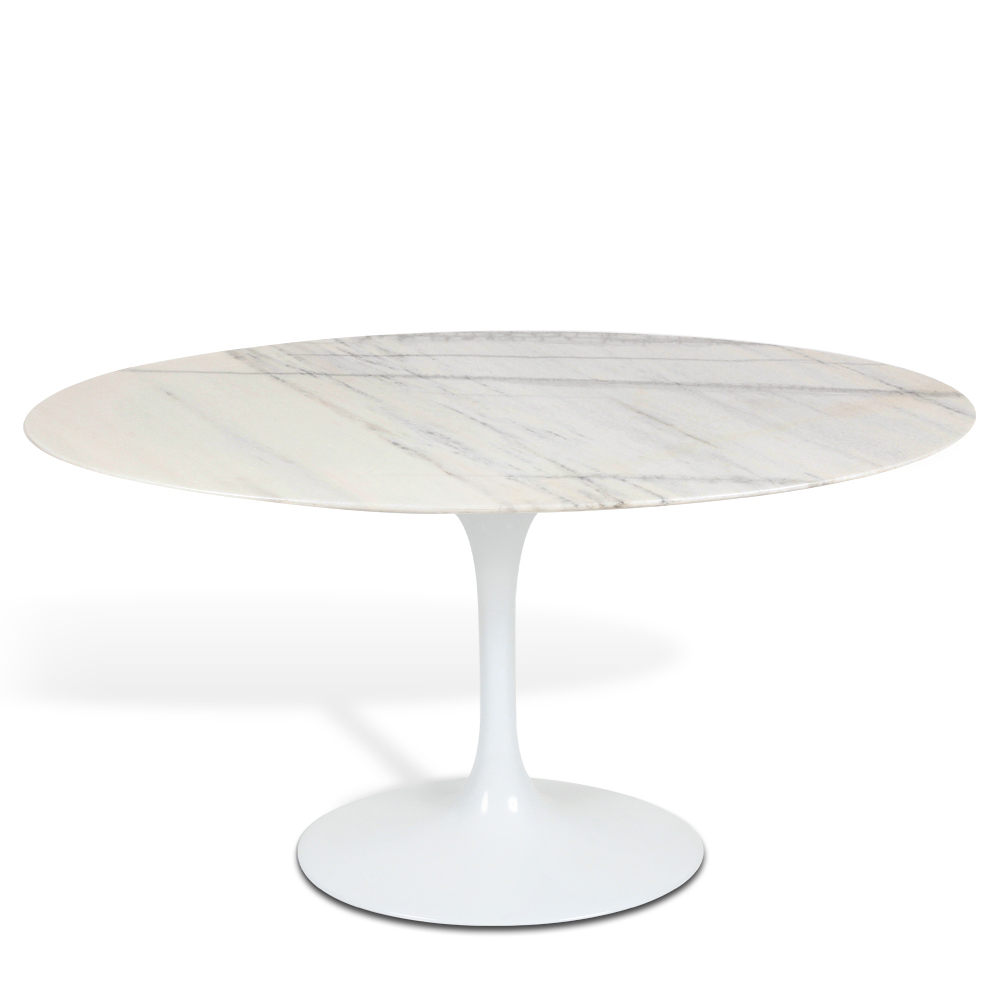 Mesa Saarinen Tulip Jantar Espírito Santo 180x100cm Base Branca