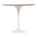 Mesa Saarinen Tulip Lateral Formica Branca 51cm Base Branca