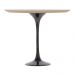 Mesa Saarinen Tulip Lateral Formica Preta 51cm Base Preta