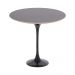 Mesa Saarinen Tulip Lateral Formica Preta 51cm Base Preta