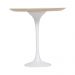 Mesa Saarinen Tulip Lateral Imbuia 51cm Base Branca