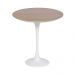 Mesa Saarinen Tulip Lateral Imbuia 51cm Base Branca