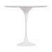 Mesa Saarinen Tulip Lateral Oval Carrara 57x38cm Base Branca