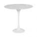 Mesa Saarinen Tulip Lateral Oval Carrara 57x38cm Base Branca