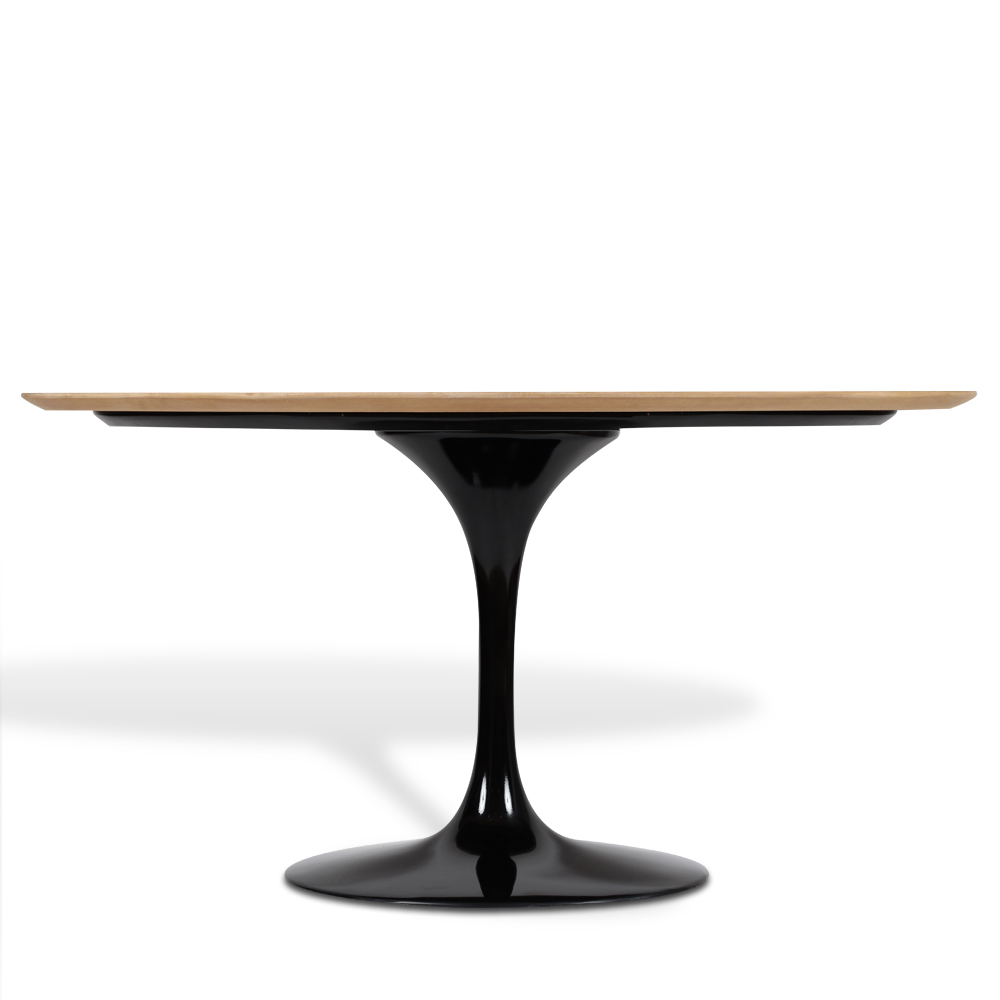 Mesa Saarinen Tulip Oval Freijó 198x122cm Base Preta