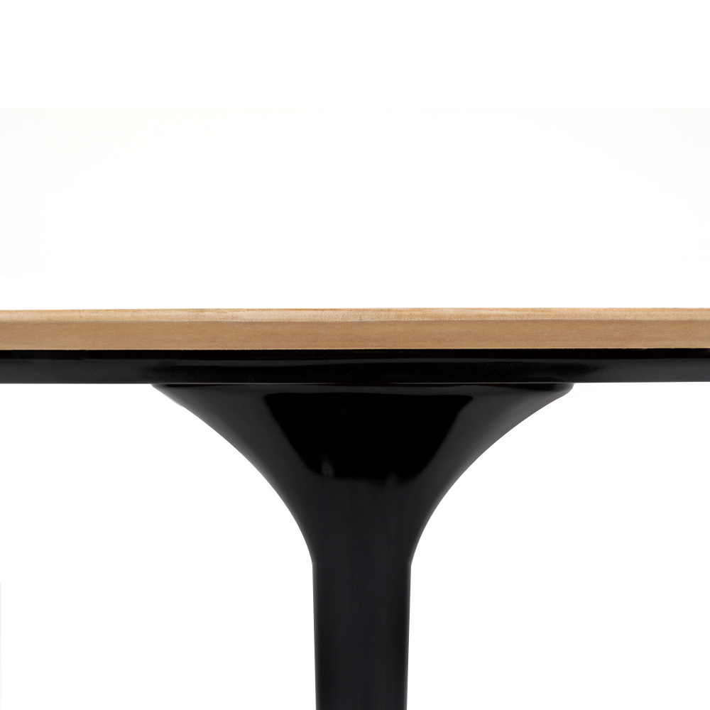 Mesa Saarinen Tulip Oval Freijó 198x122cm Base Preta