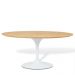 Mesa Saarinen Tulip Oval Freijó 244x137cm Base Branca