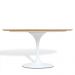 Mesa Saarinen Tulip Oval Freijó 244x137cm Base Branca