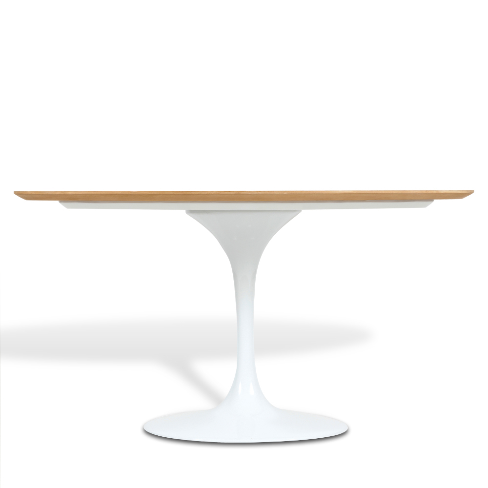 Mesa Saarinen Tulip Oval Freijó 244x137cm Base Branca