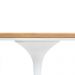 Mesa Saarinen Tulip Oval Freijó 244x137cm Base Branca
