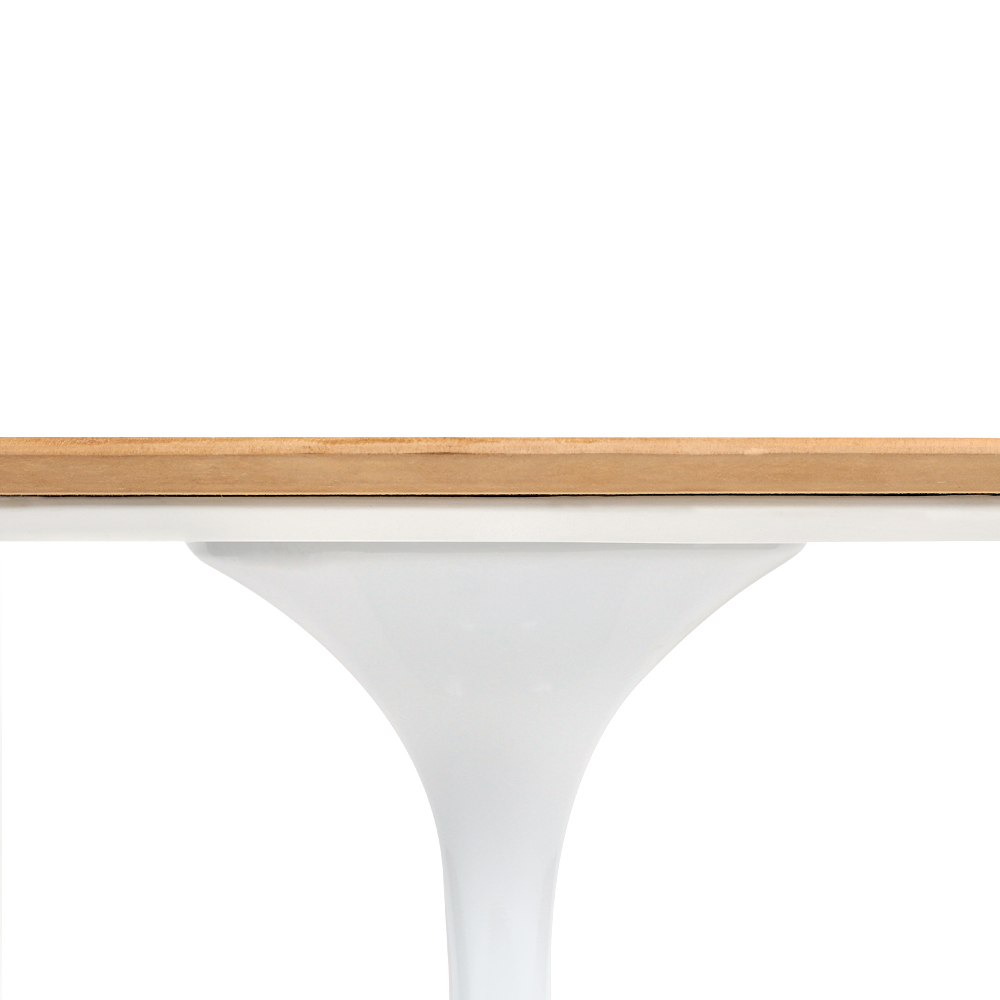 Mesa Saarinen Tulip Oval Freijó 244x137cm Base Branca