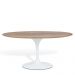 Mesa Saarinen Tulip Oval Imbuia 235x122cm Base Branca