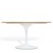 Mesa Saarinen Tulip Oval Imbuia 235x122cm Base Branca