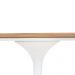 Mesa Saarinen Tulip Oval Imbuia 235x122cm Base Branca