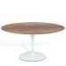 Mesa Saarinen Tulip Oval Imbuia 235x122cm Base Branca