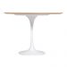 Mesa Saarinen Tulip Redonda Formica Branca 107cm Base Branca
