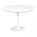 Mesa Saarinen Tulip Redonda Formica Branca 90cm Base Branca