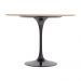 Mesa Saarinen Tulip Redonda Formica Preta 90cm Base Preta