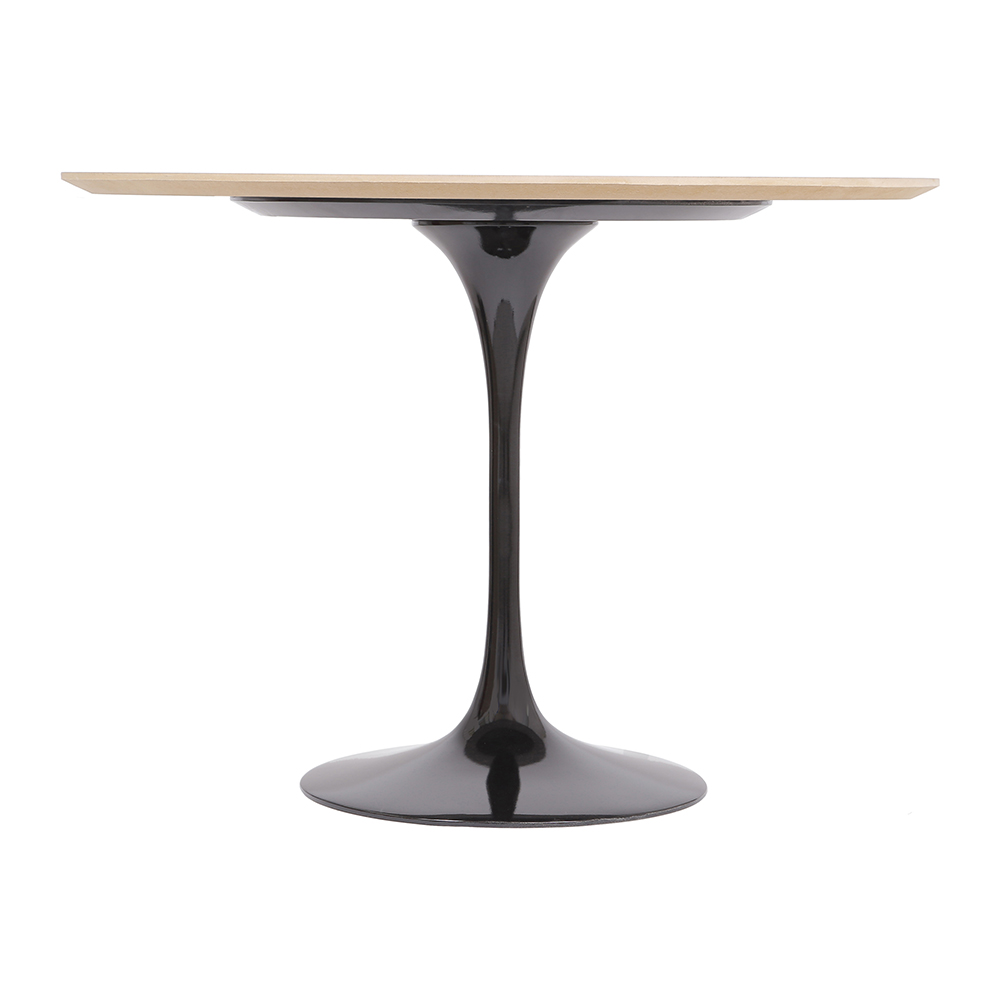 Mesa Saarinen Tulip Redonda Formica Preta 90cm Base Preta