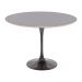 Mesa Saarinen Tulip Redonda Formica Preta 90cm Base Preta