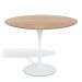 Mesa Saarinen Tulip Redonda Freijó 107cm Base Branca