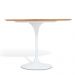 Mesa Saarinen Tulip Redonda Imbuia 137cm Base Branca