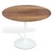 Mesa Saarinen Tulip Redonda Imbuia 137cm Base Branca