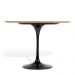Mesa Saarinen Tulip Redonda Imbuia 137cm Base Preta