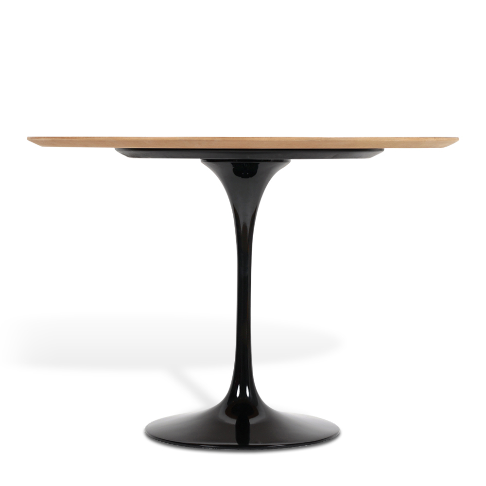Mesa Saarinen Tulip Redonda Imbuia 137cm Base Preta