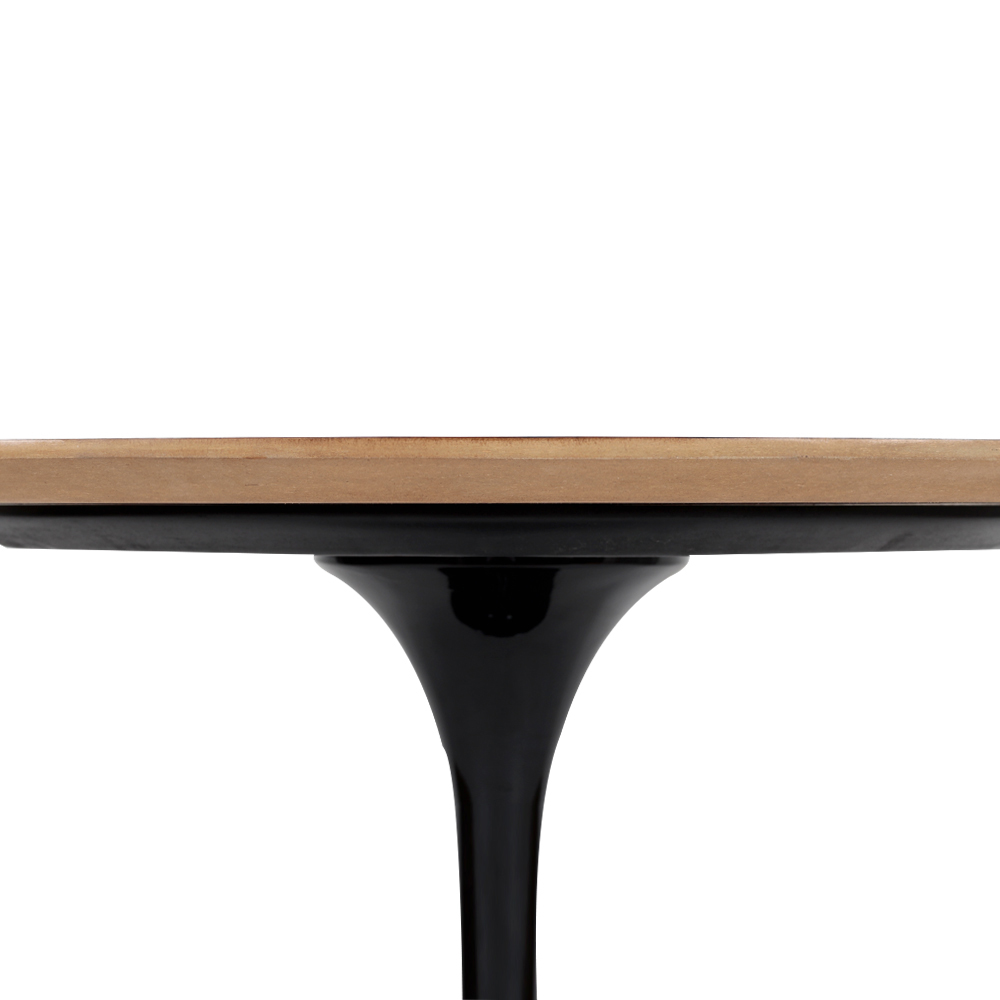 Mesa Saarinen Tulip Redonda Imbuia 137cm Base Preta