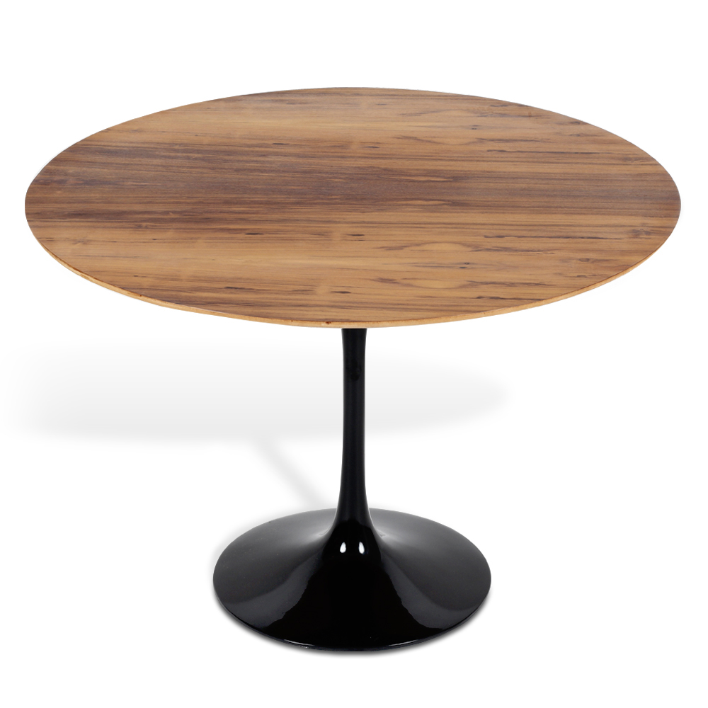 Mesa Saarinen Tulip Redonda Imbuia 137cm Base Preta