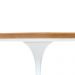 Mesa Saarinen Tulip Redonda Imbuia 90cm Base Branca