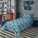Jogo de Cama Solteiro Batman Azul Claro com 2 peças Lepper