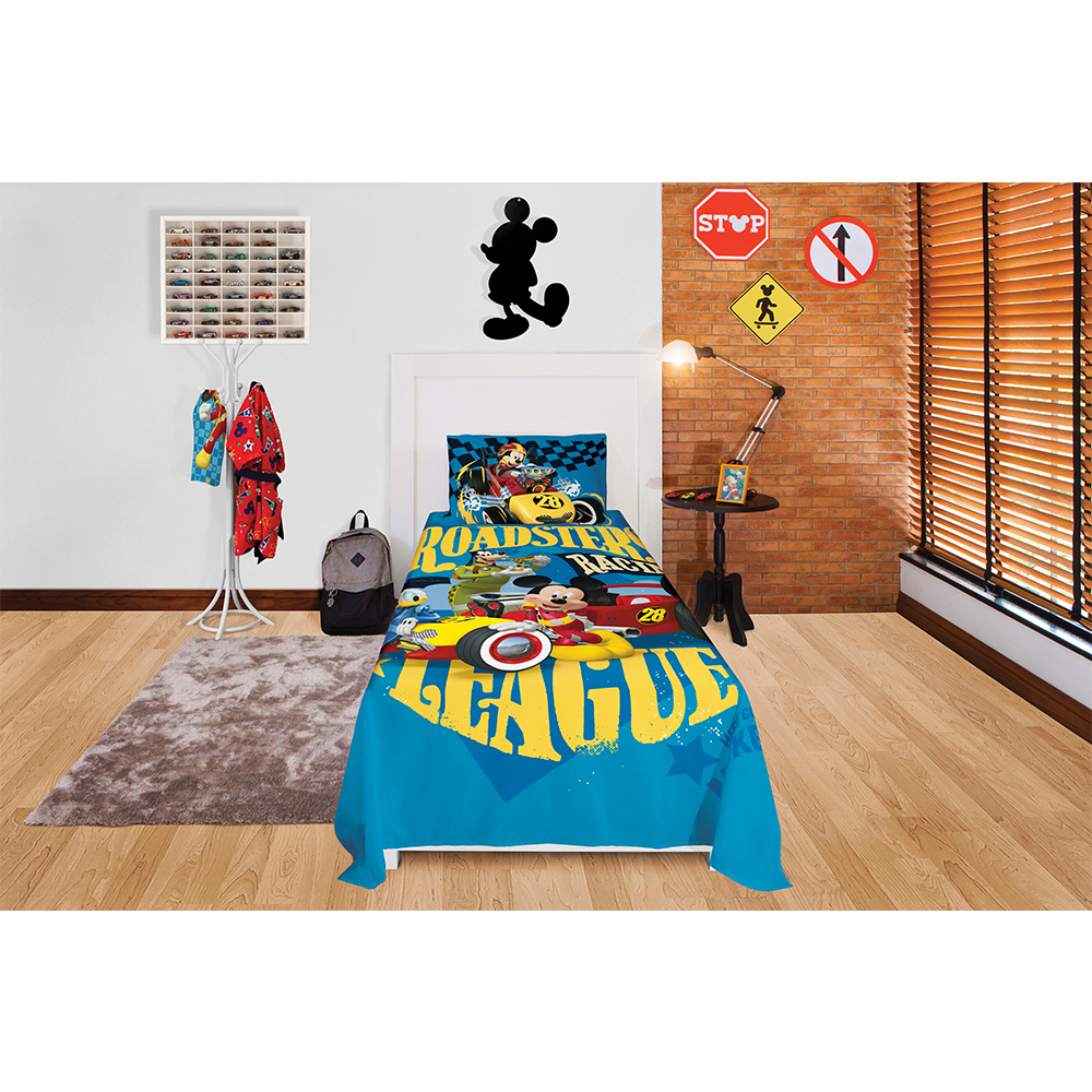 Jogo de Cama Solteiro Mickey com 2 peças Lepper