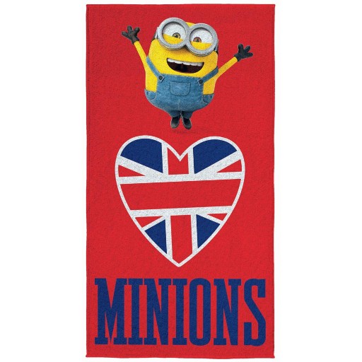 Toalha de Banho Felpuda Estampada Minions 1A