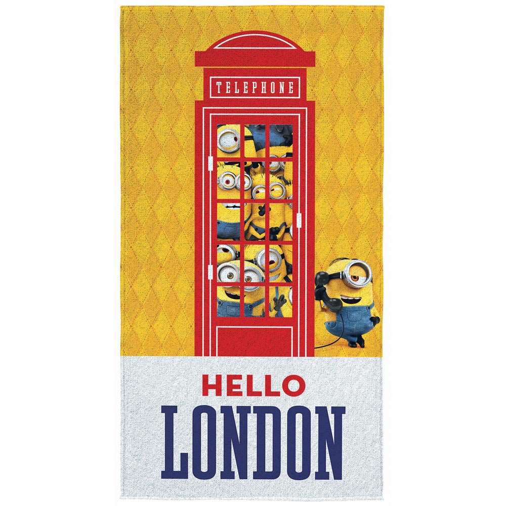 Toalha de Banho Felpuda Estampada Minions 1B