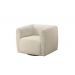 Poltrona Giratória decorativa para sala Linho Lindecor Prime Cor Marfim