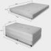 Puff Cama Casal Dobravel Com Rodízios Lindecor cor Azul