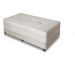 Puff Cama Casal Dobravel Com Rodízios Lindecor cor Marfim