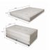 Puff Cama Casal Dobravel Com Rodízios Lindecor cor Marfim