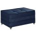 Puff Cama Solteiro Dobravel Com Rodízios Lindecor cor Azul
