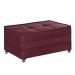 Puff Cama Solteiro Dobravel Com Rodízios Lindecor cor Bordo