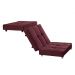 Puff Cama Solteiro Dobravel Com Rodízios Lindecor cor Bordo
