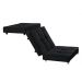 Puff Cama Solteiro Dobravel Com Rodízios Lindecor cor Preto