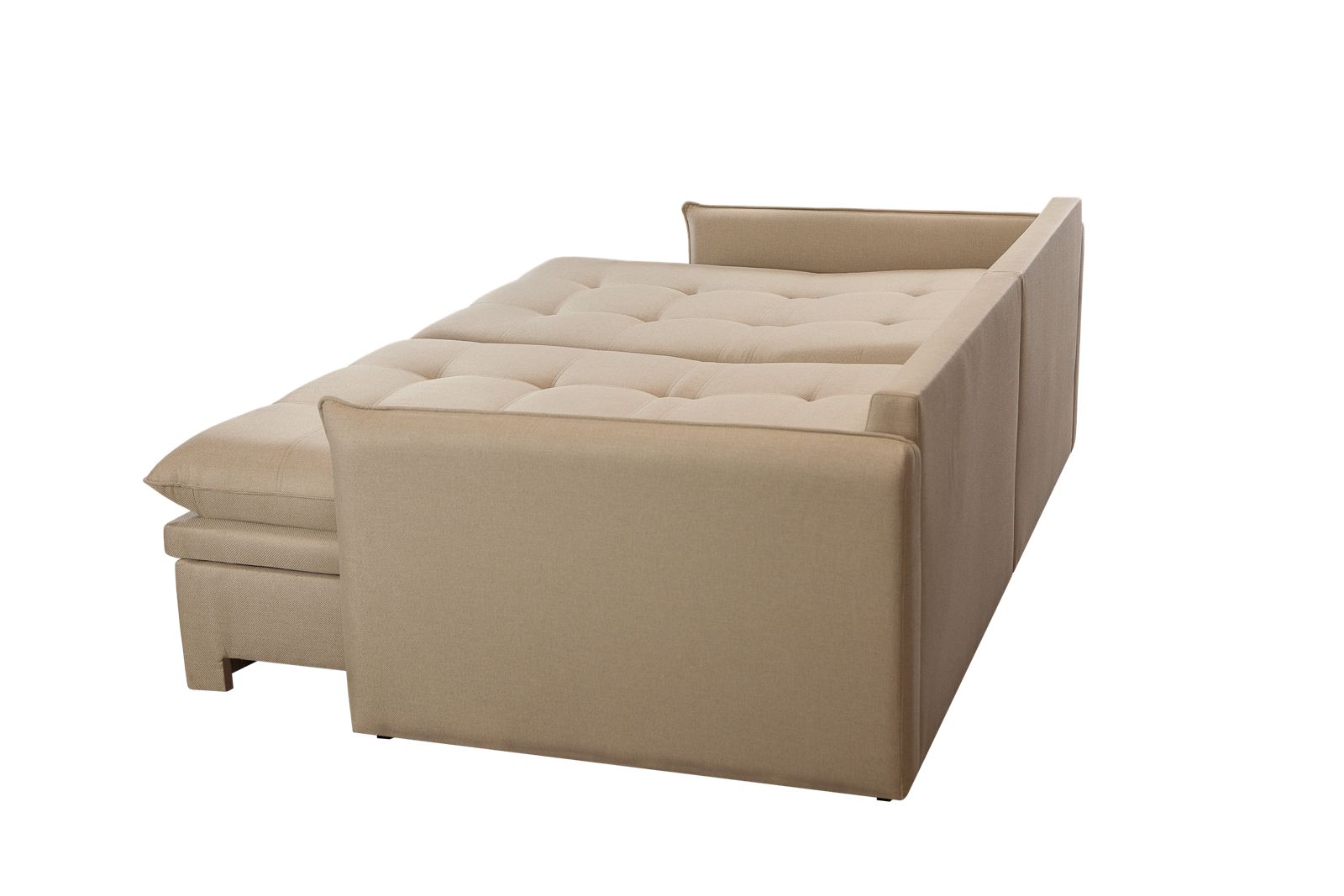Sofa Cama Retratil Bau Linho1,98m Lindecor Versalhes cor Marfim