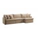 Sofa Cama Retratil Confort Linho 2,58m Lindecor cor Bege